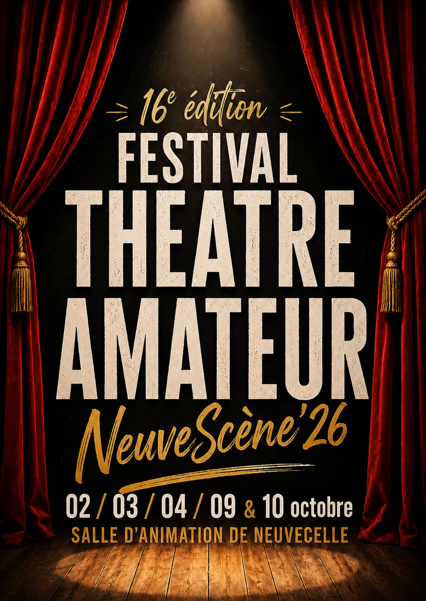 Profitez d'un bon moment au Festival de Théâtre amateur NeuvScène 2026 !