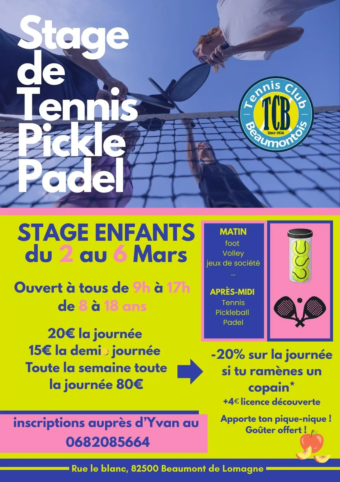 Stage de tennis