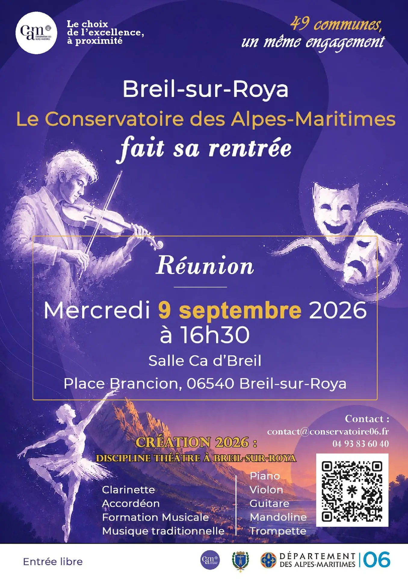 Le conservatoire des Alpes-Maritimes fait sa rentrée