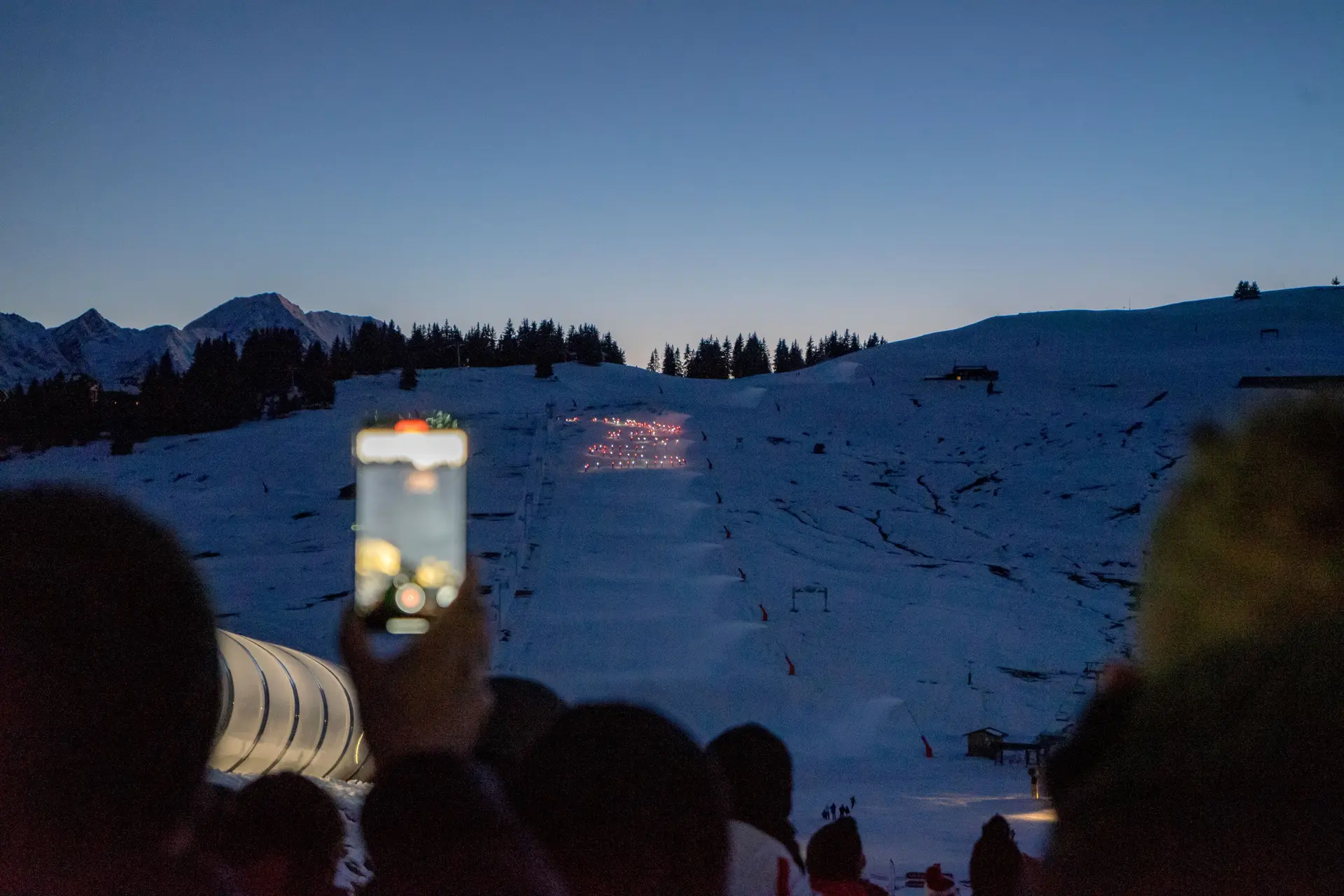 Vue descente flambeau Bisanne