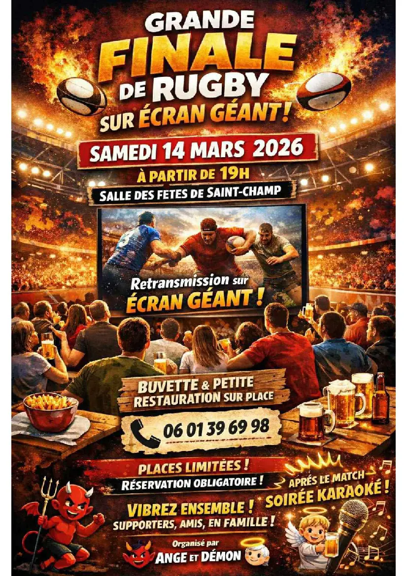 Retransmission finale rugby des 6 Nations et karaoké_Magnieu