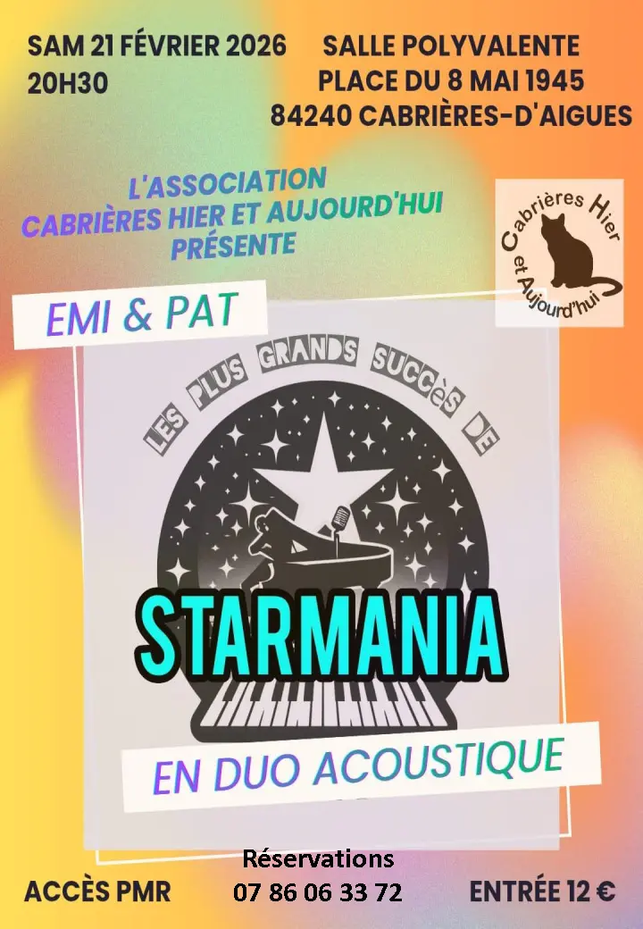 concert en hommage à la célèbre comédie musicale franco-québécoise « STARMANIA » à Cabrières d 'Aigues_Cabrières-d'Aigues