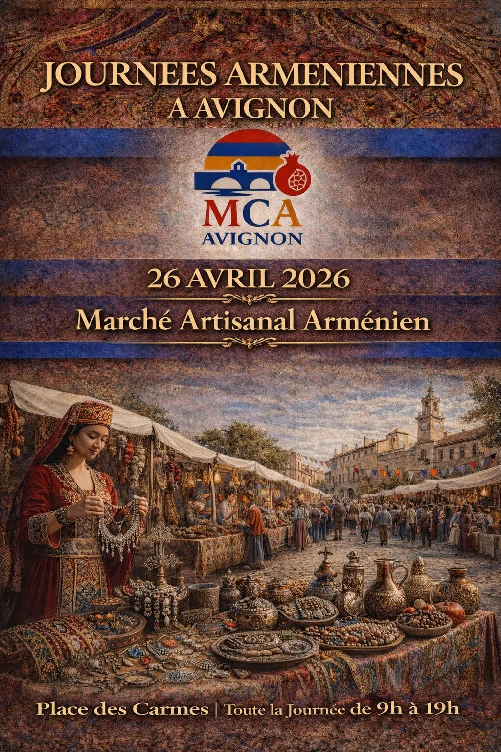 Affiche marché artisanal arménien