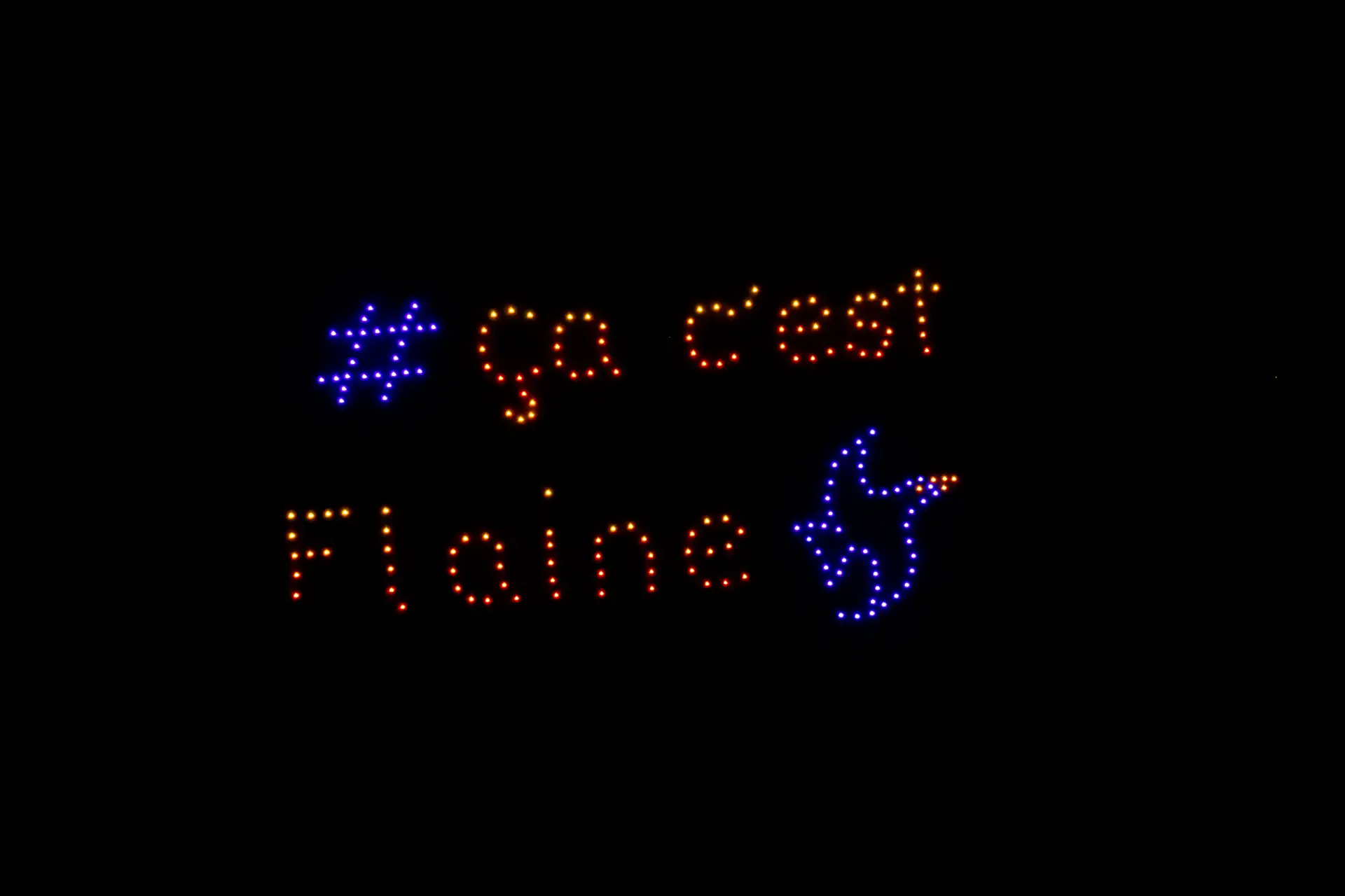 Spectacle de drones à Flaine