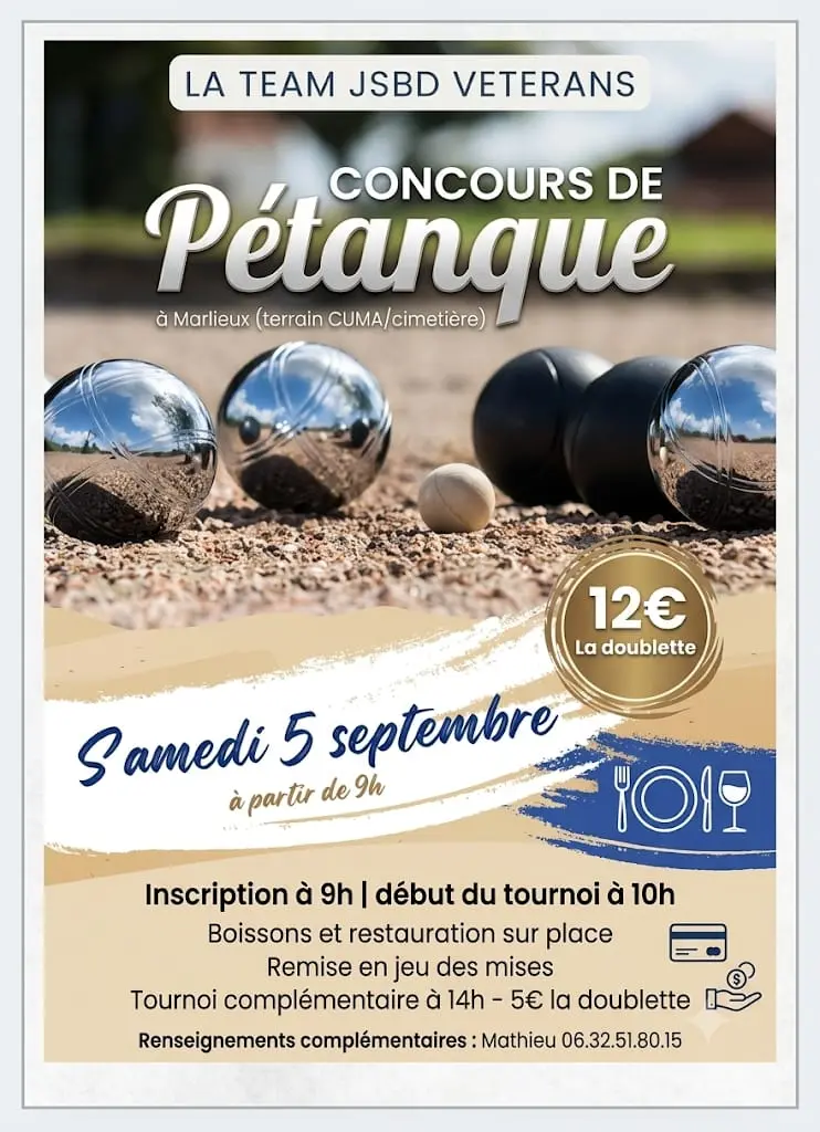 l'affiche détaille le programme de la journée