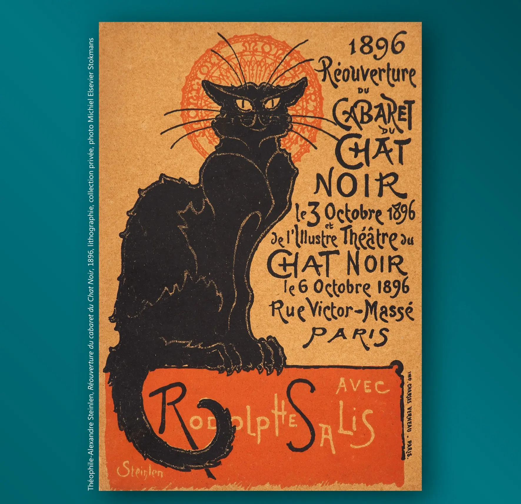 Théophile-Alexandre Steinlen, Réouverture du Cabaret du Chat Noir, 1896, lithographie