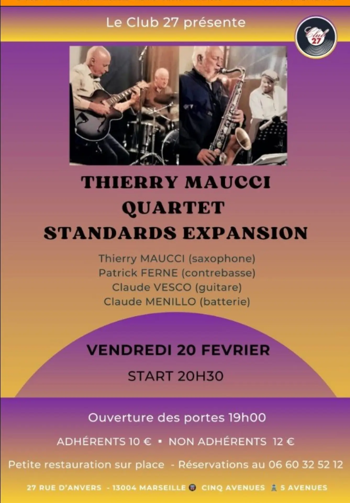 Thierry Maucci Quartet Standards expansion