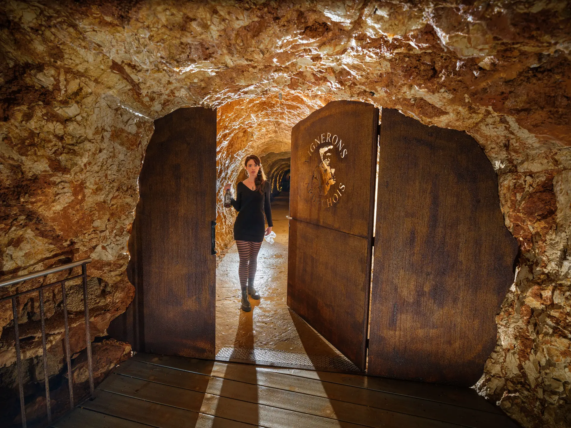 dégustation à 50 m sous terre