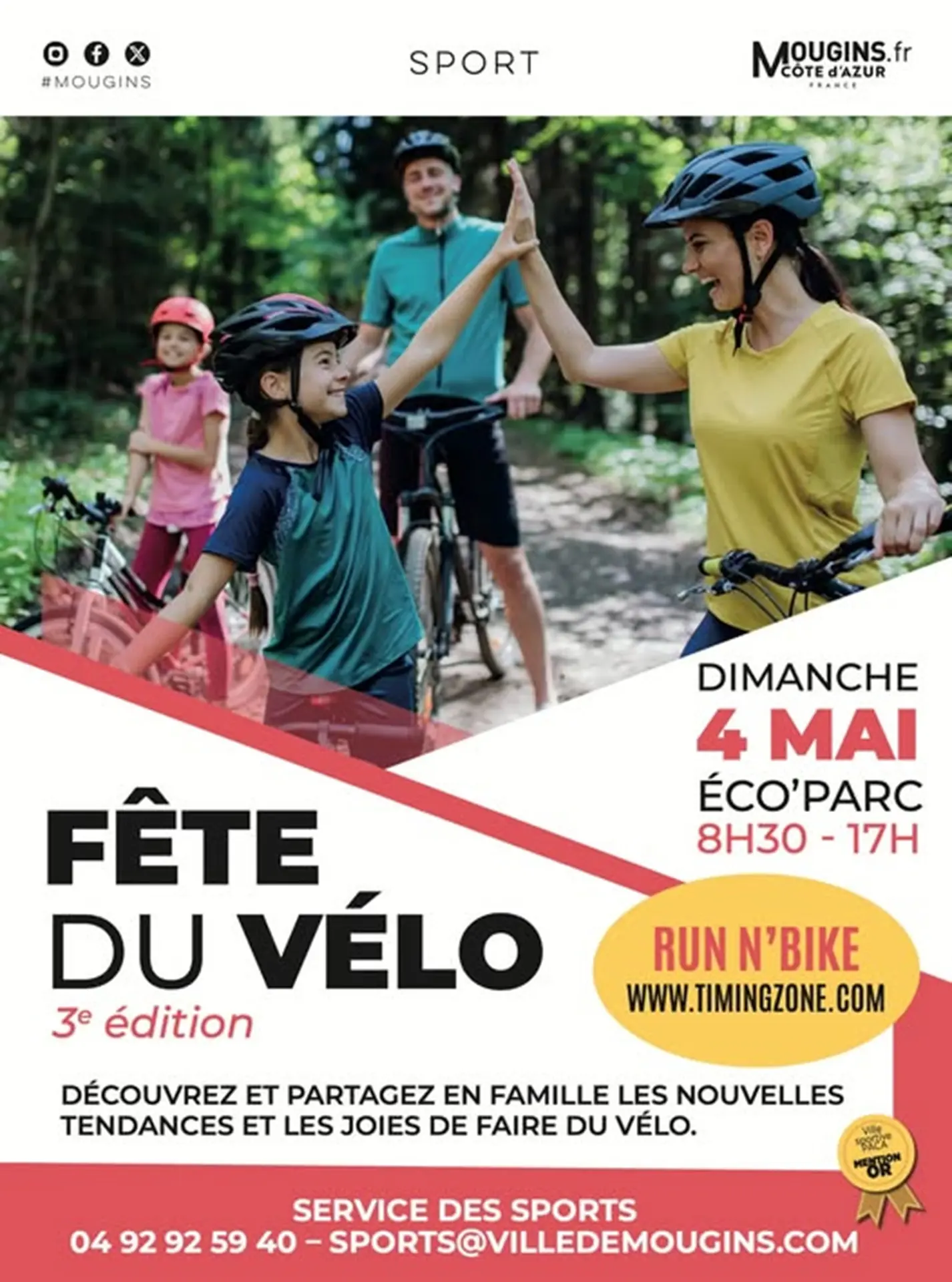 Affiche Fête du Vélo le 4 mai 2025 à Mougins
