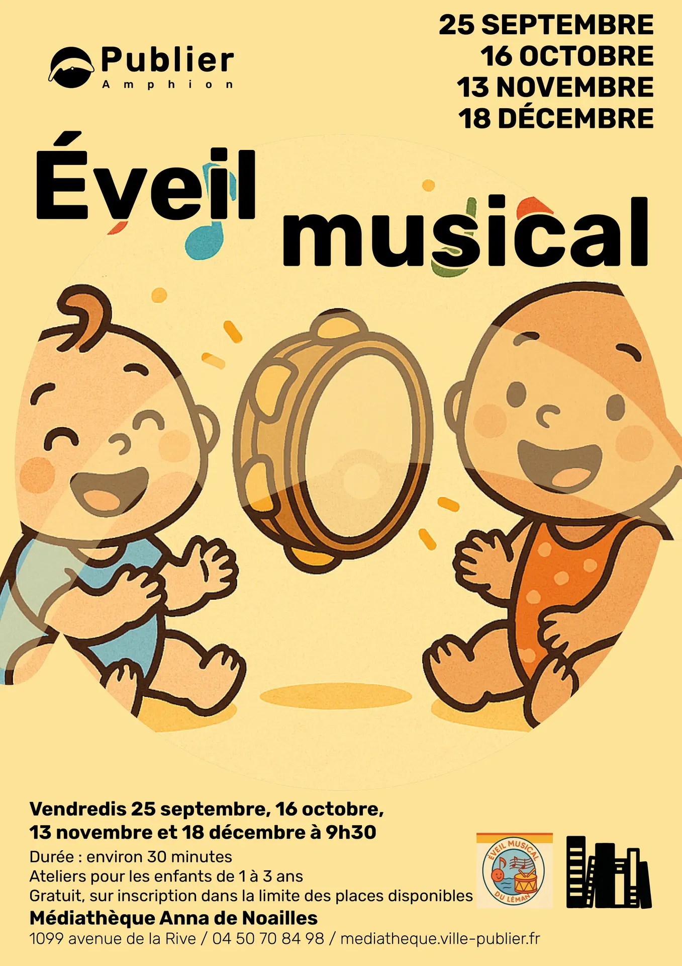 Découvrez  l'atelier éveil musical avec votre enfant et passez un doux moment en famille