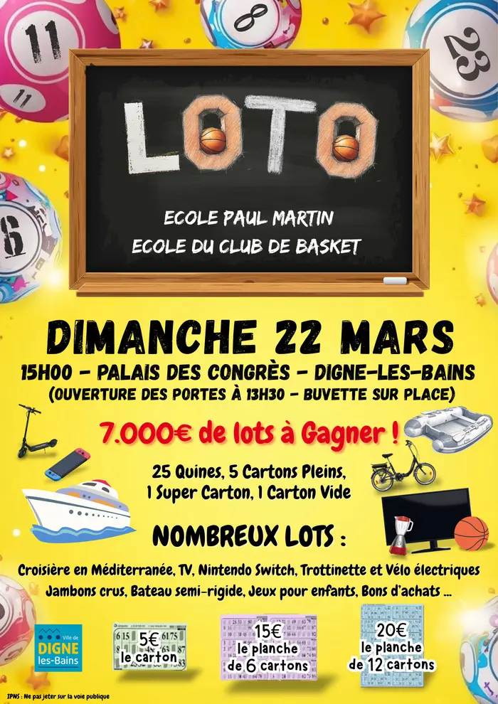Loto des écoles et du club de basket