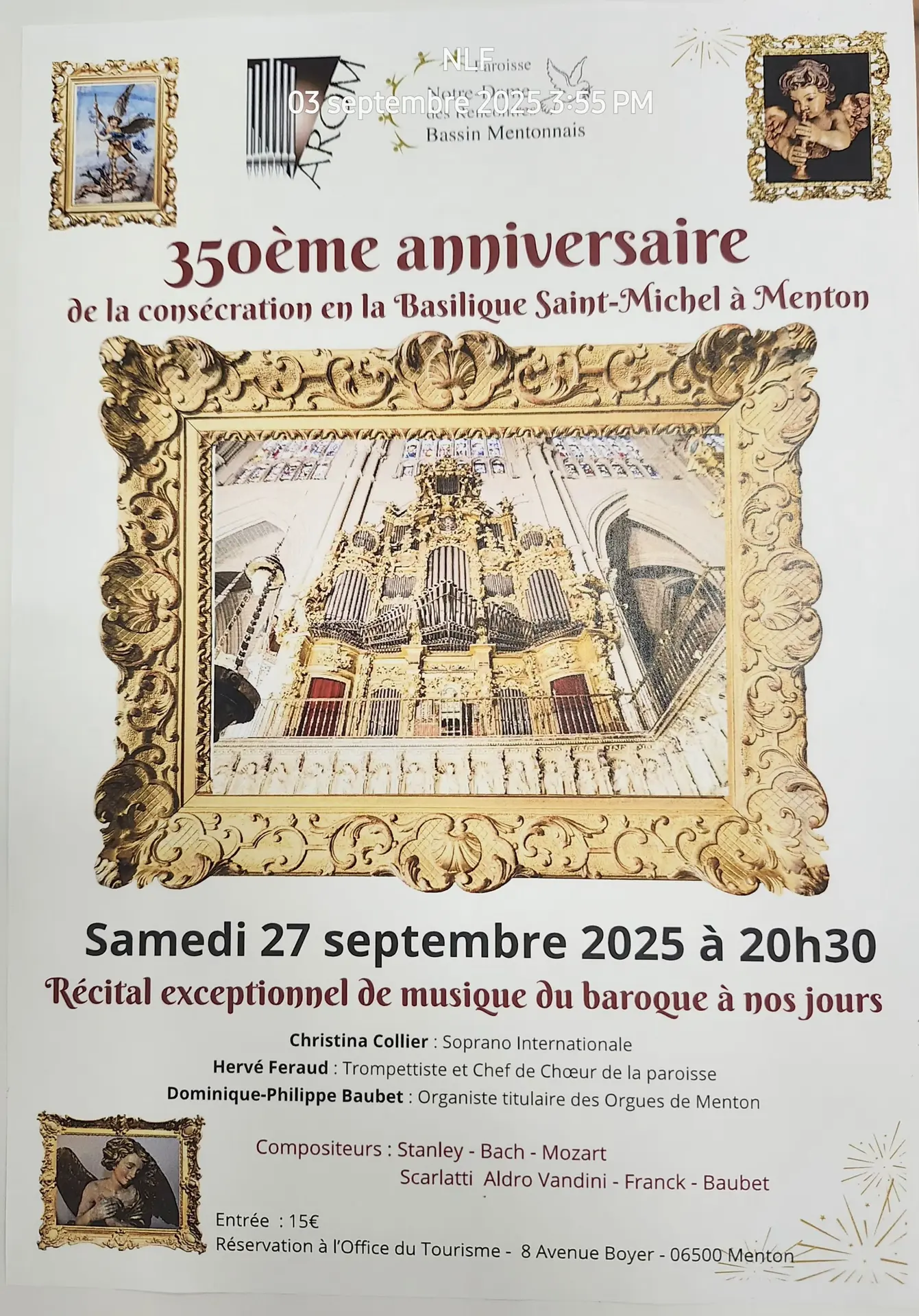 Affiche de l'évènement/concert