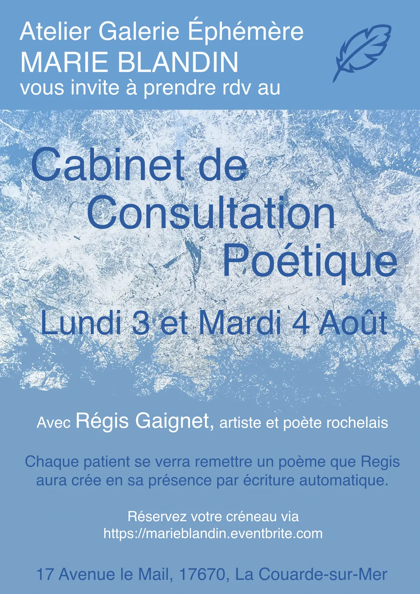 Consultorio poético en el taller-galería de Marie Blandin_La Couarde-sur-Mer