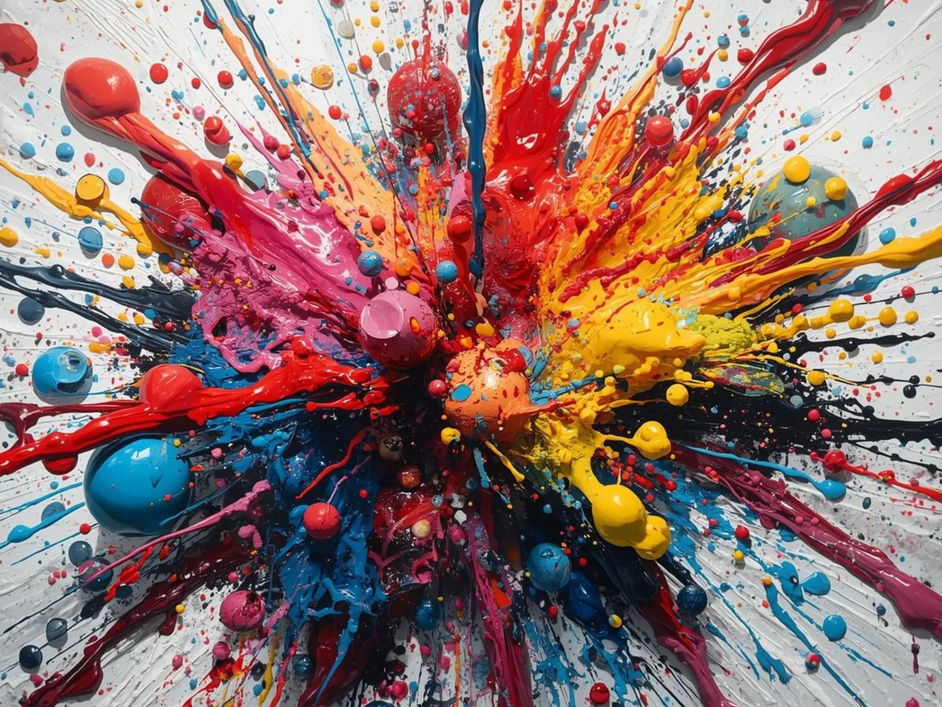 Dessin à la peinture à bulles