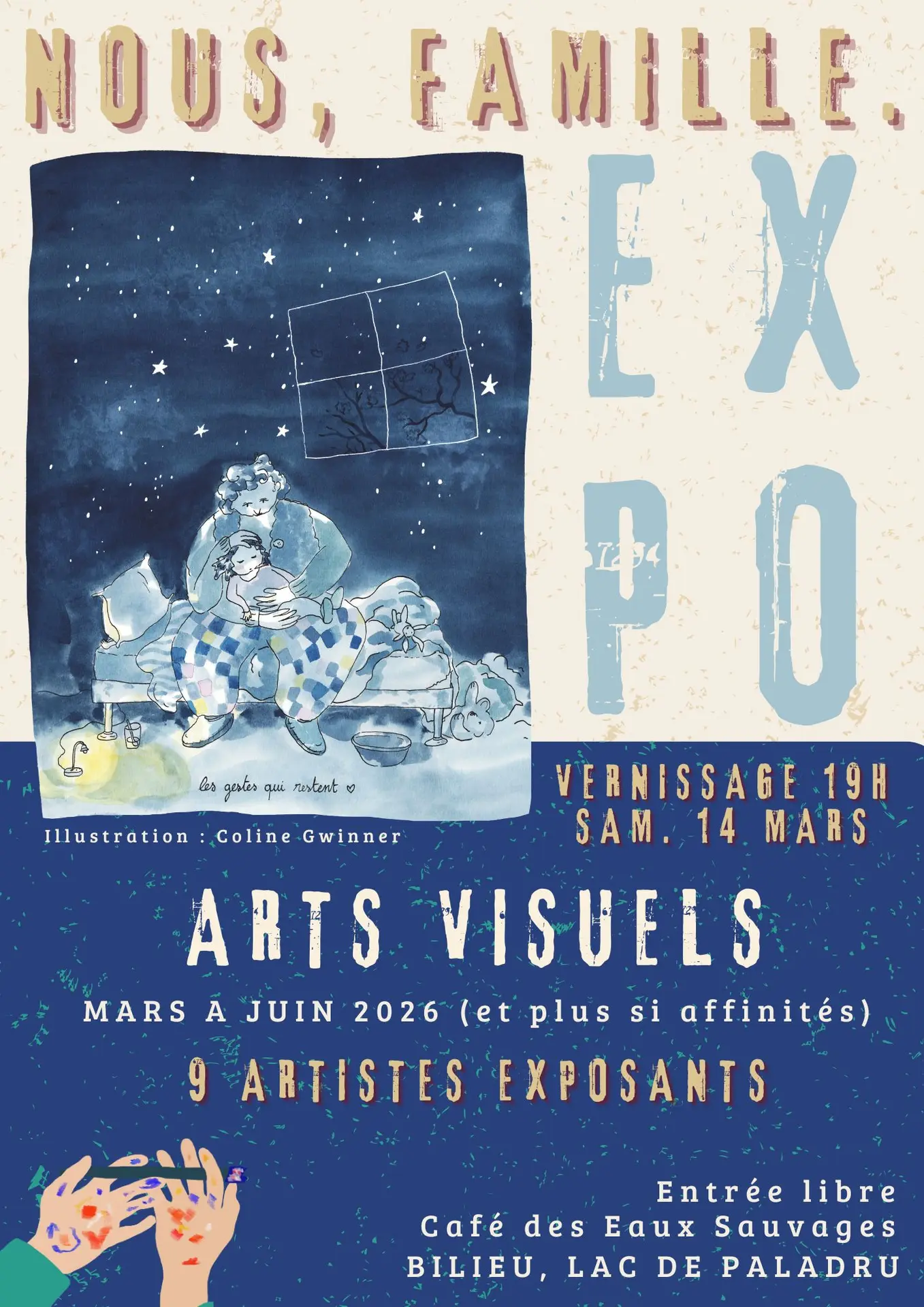 Affiche générale d'une saison avec 9 exposants