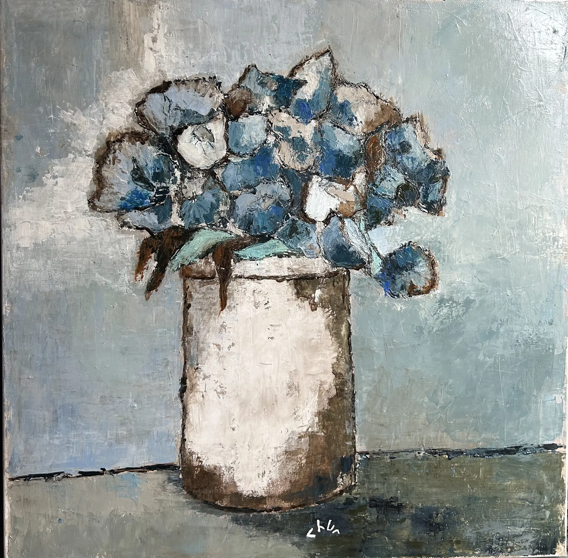 Tableau « Le bouquet bleu »