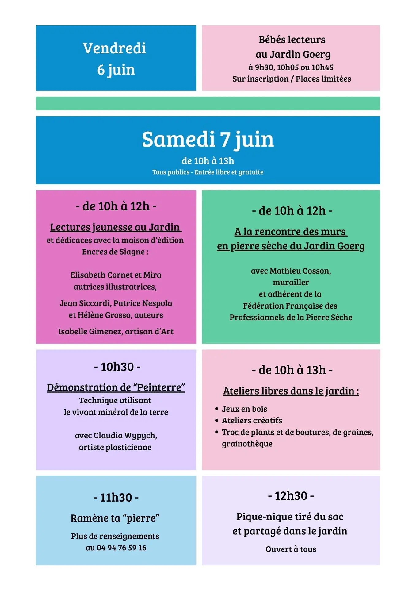 Programme du 7 juin 2025
