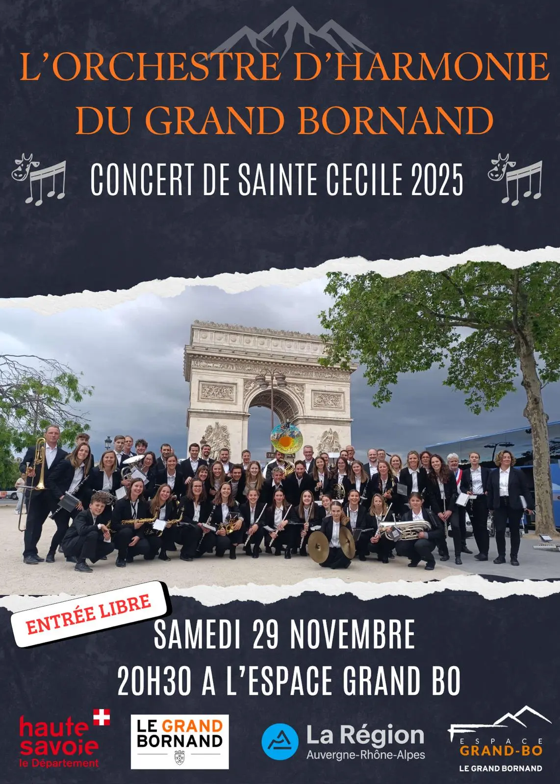 affiche du Concert de la Sainte Cécile 2026