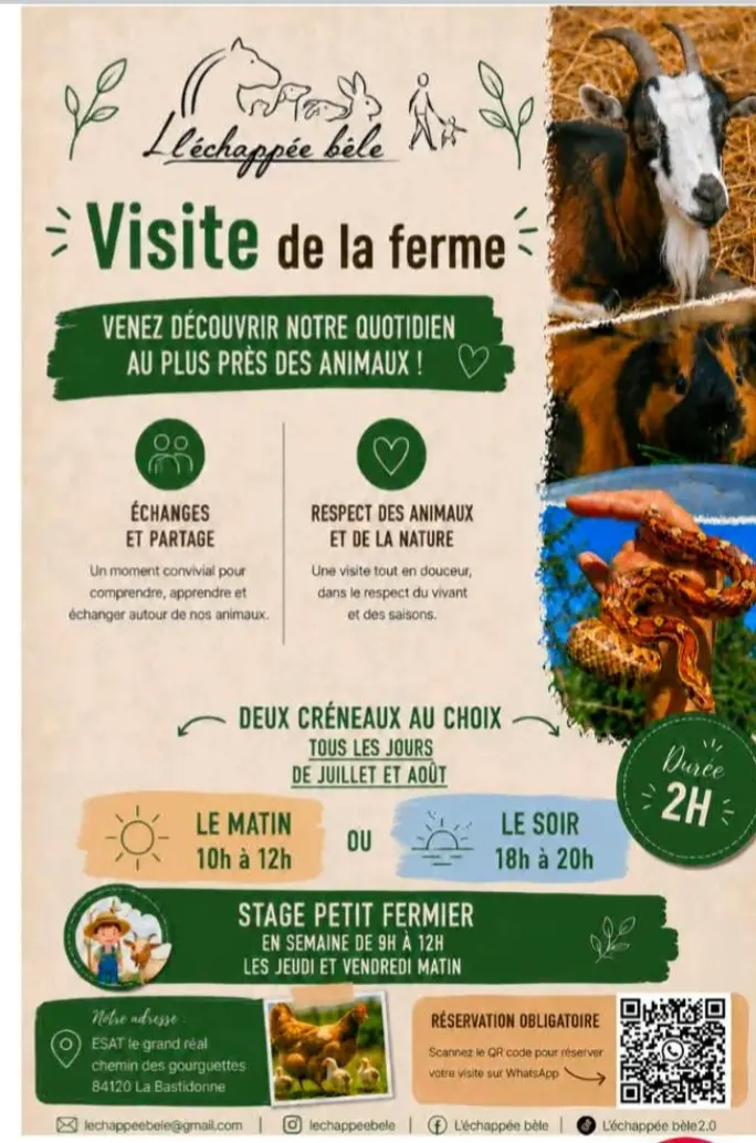 Visite de ferme pédagogique à l'Esat du Grand Réal à La Bastidonne_La Bastidonne