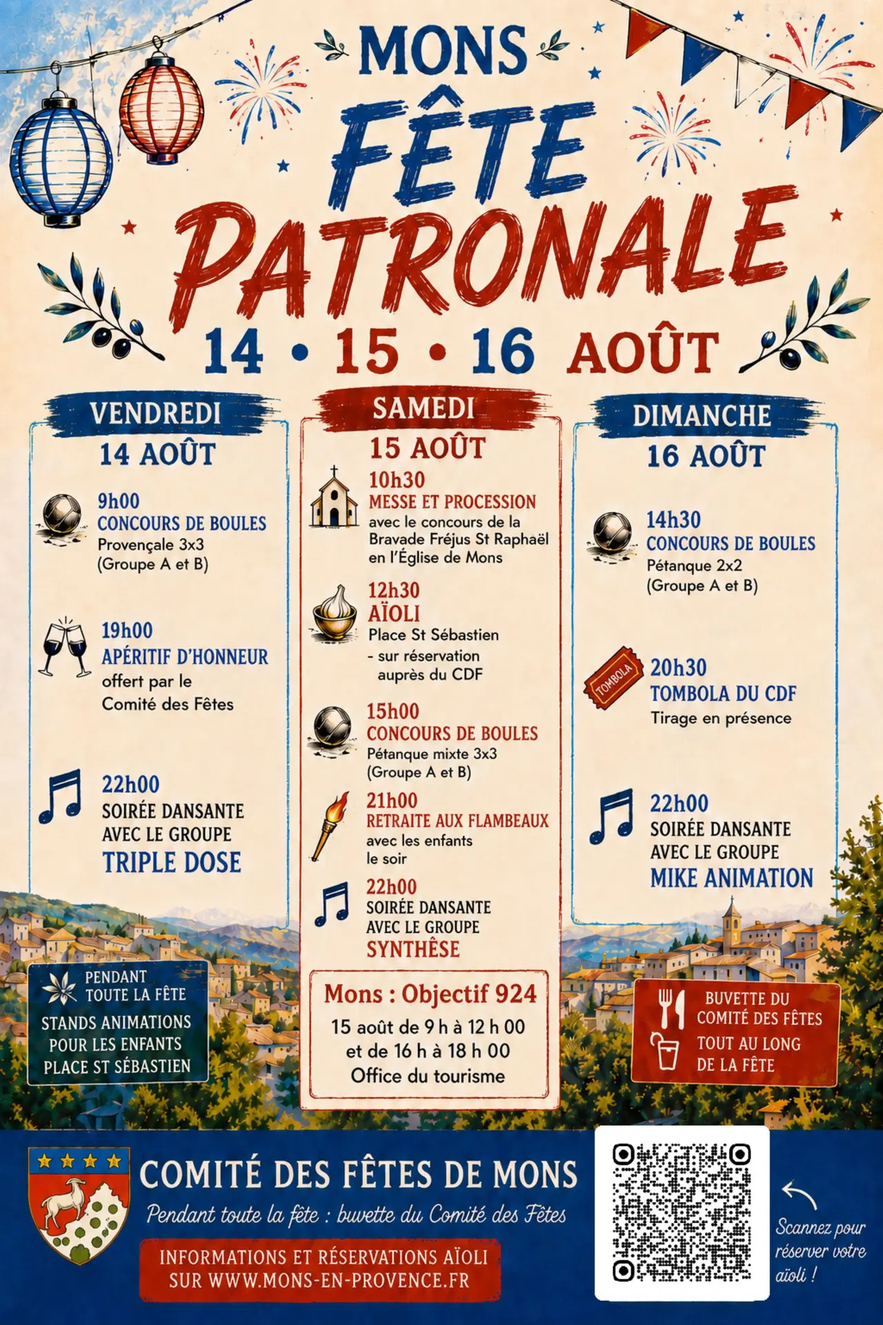 animations du 14 au 16 août