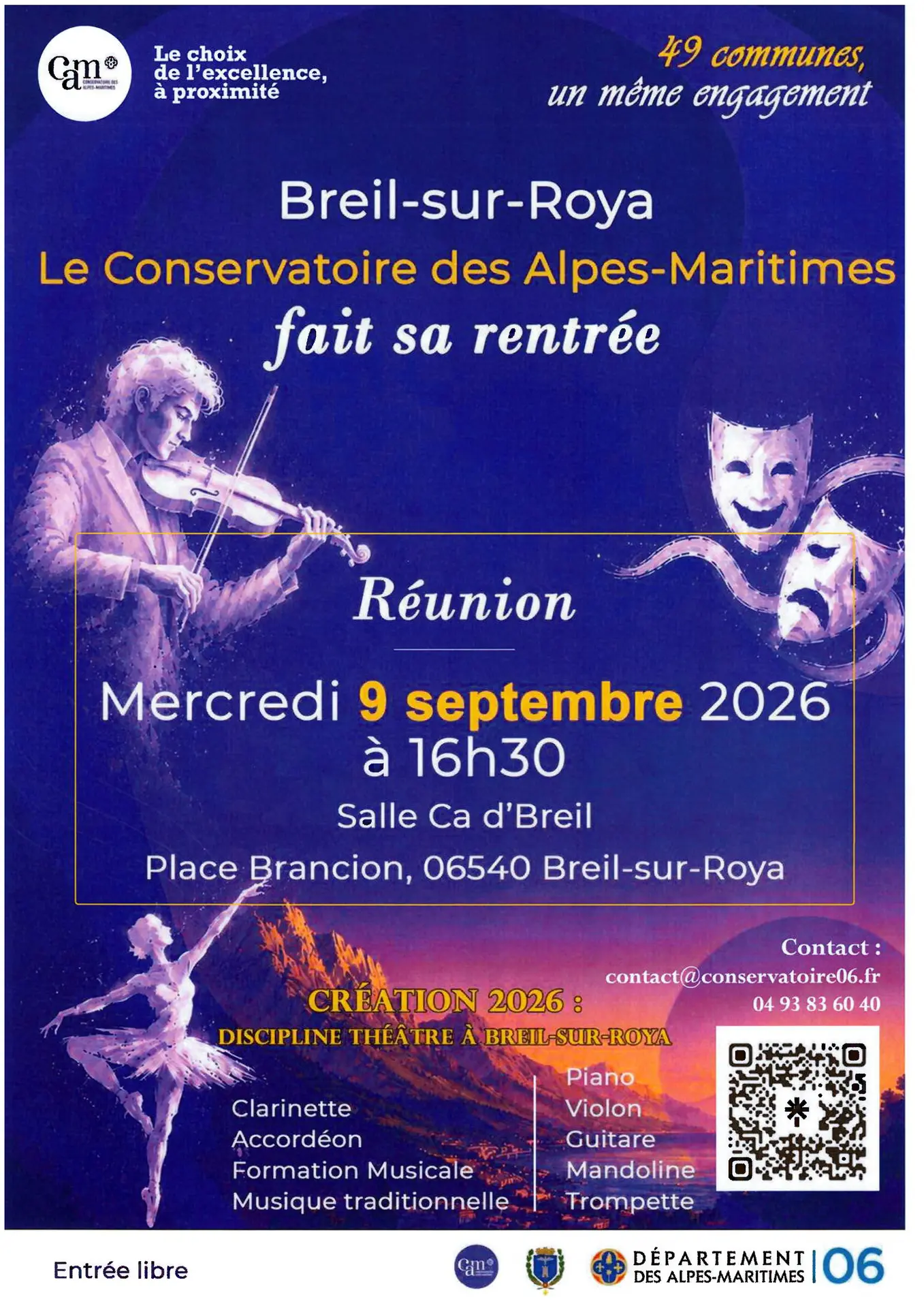 réunion de rentrée du conservatoire de musique