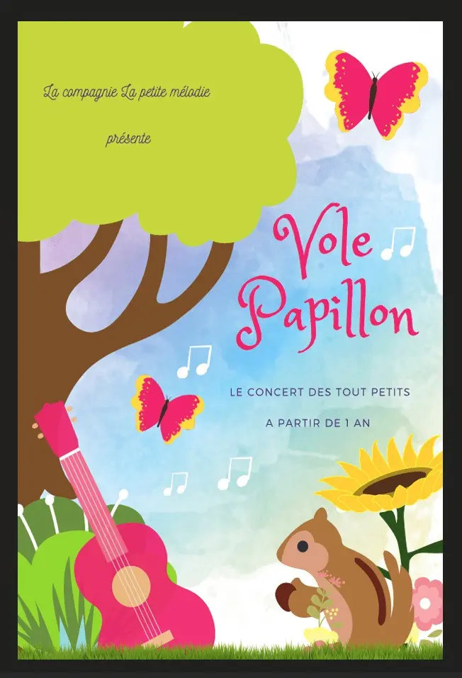 Spectacle pour enfants Vole papillon