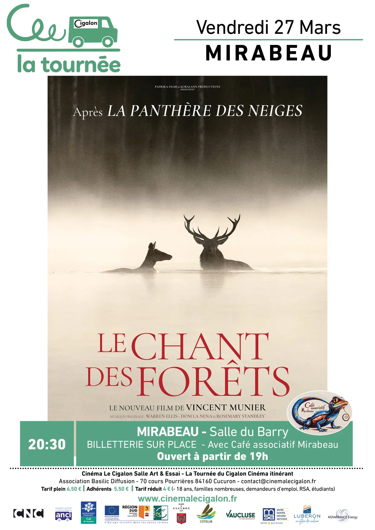 La Tournée du Cigalon  à Mirabeau :   LE CHANT DES FORÊTS_Mirabeau
