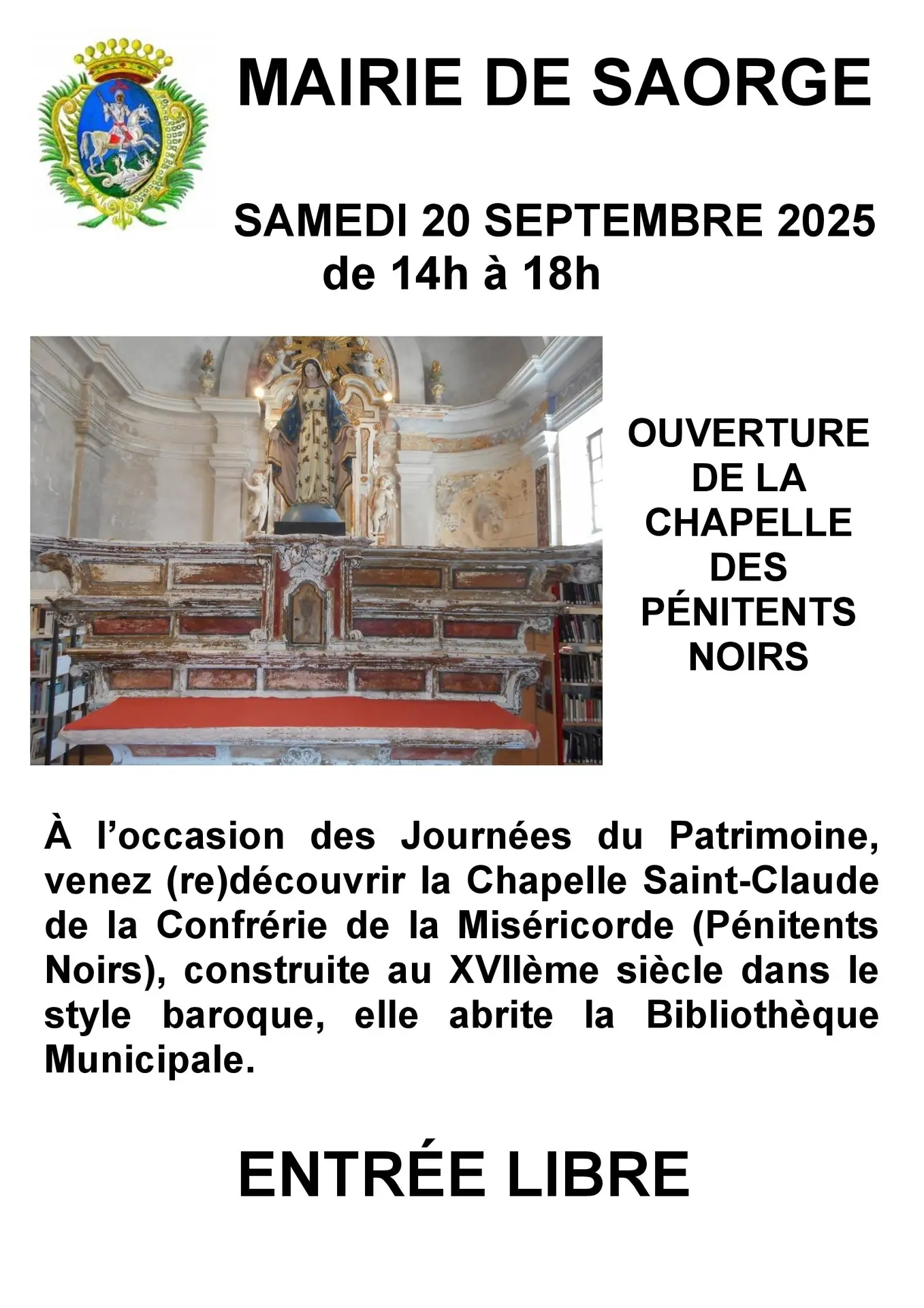 Journées européennes du patrimoine 2025 à Saorge_Saorge