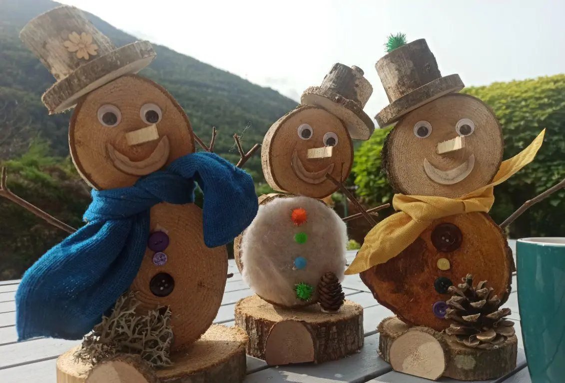 Atelier créatif autour du bois : Bonhomme de neige en 3D_Morzine