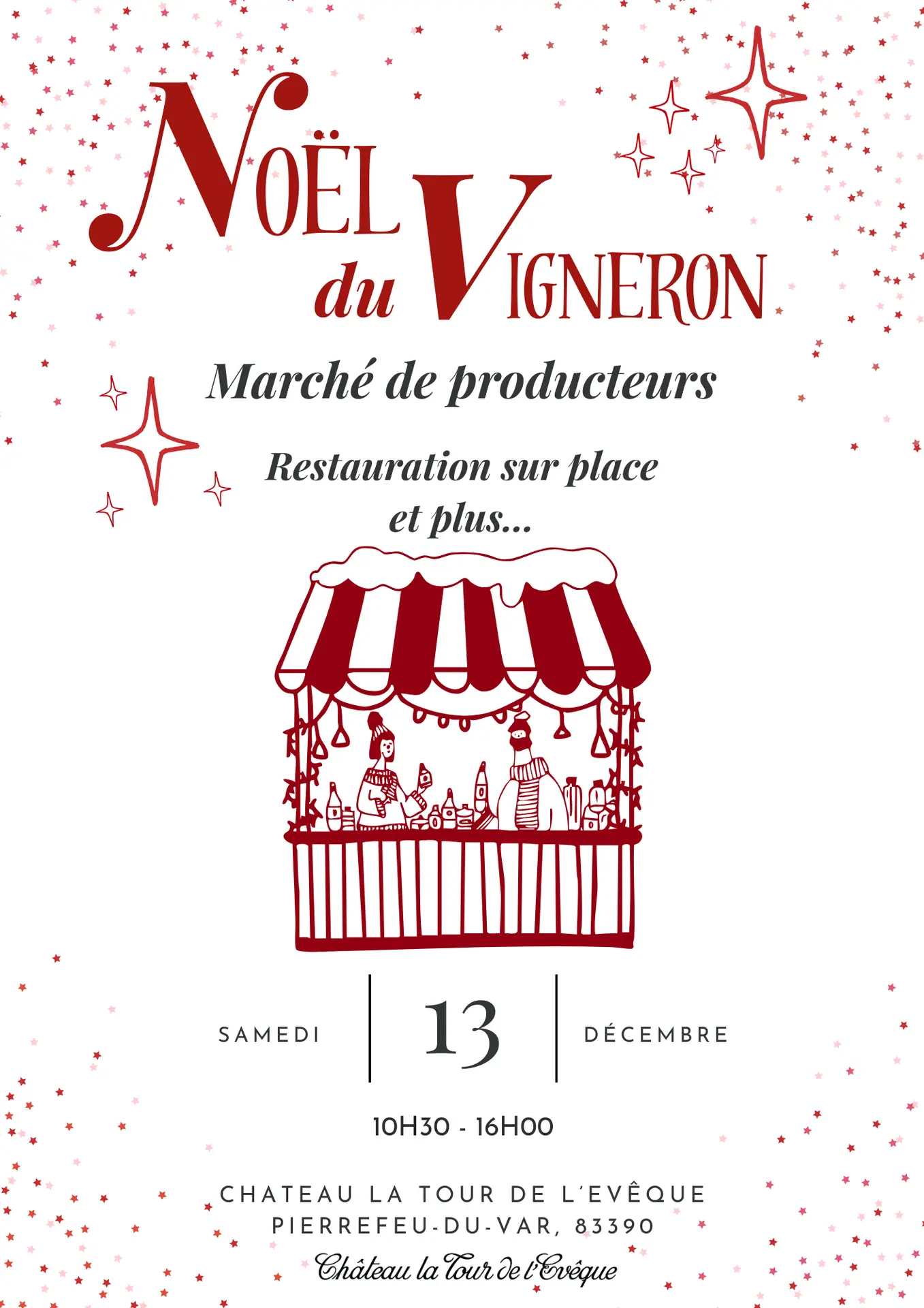Marché de Noël de la Tour l'Evêque à Pierrefeu du Var