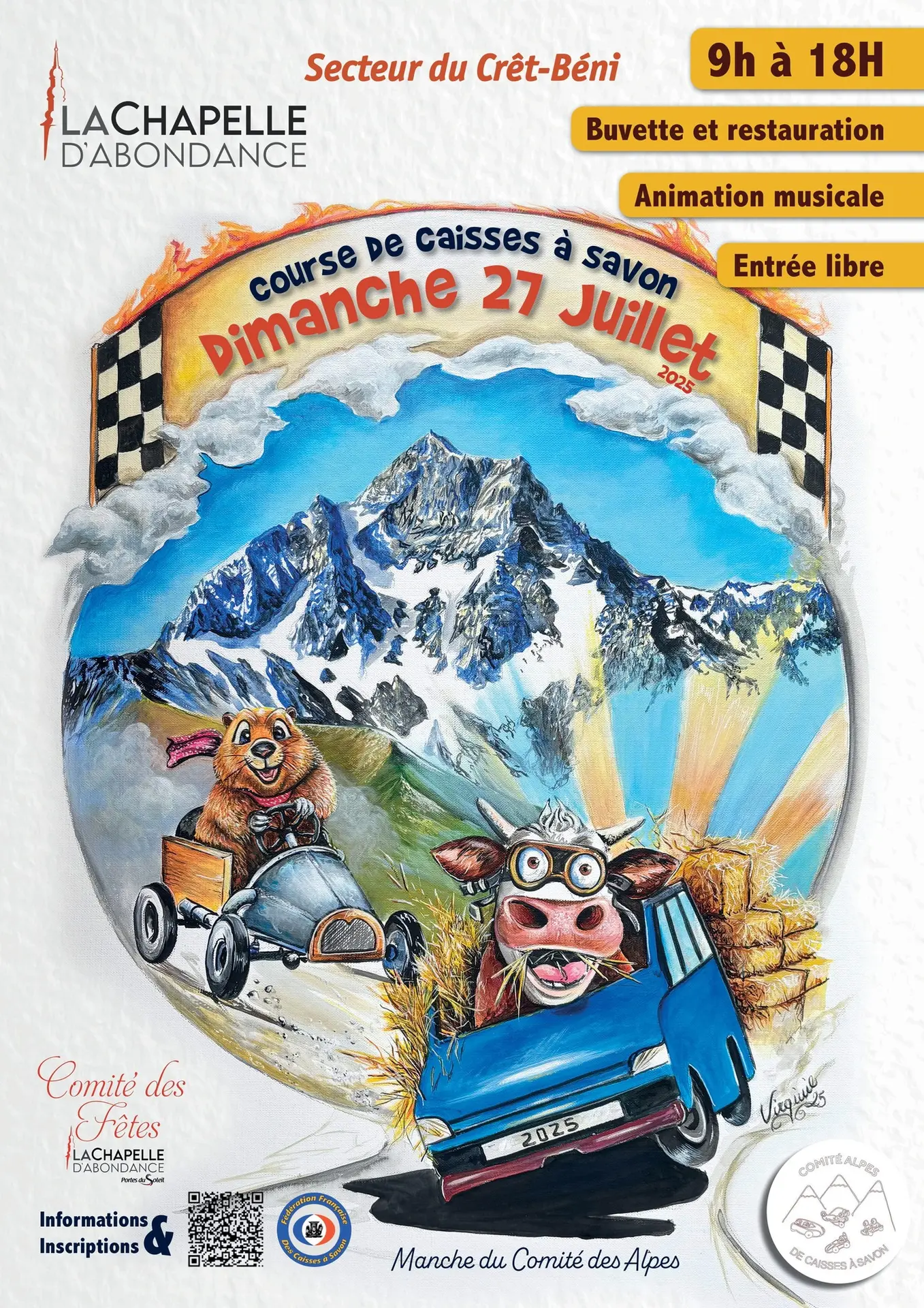 Affiche course de caisses à savon - La Chapelle d'Abondance