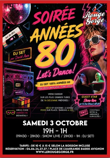 Let's dance, La soirée années 80_Avignon