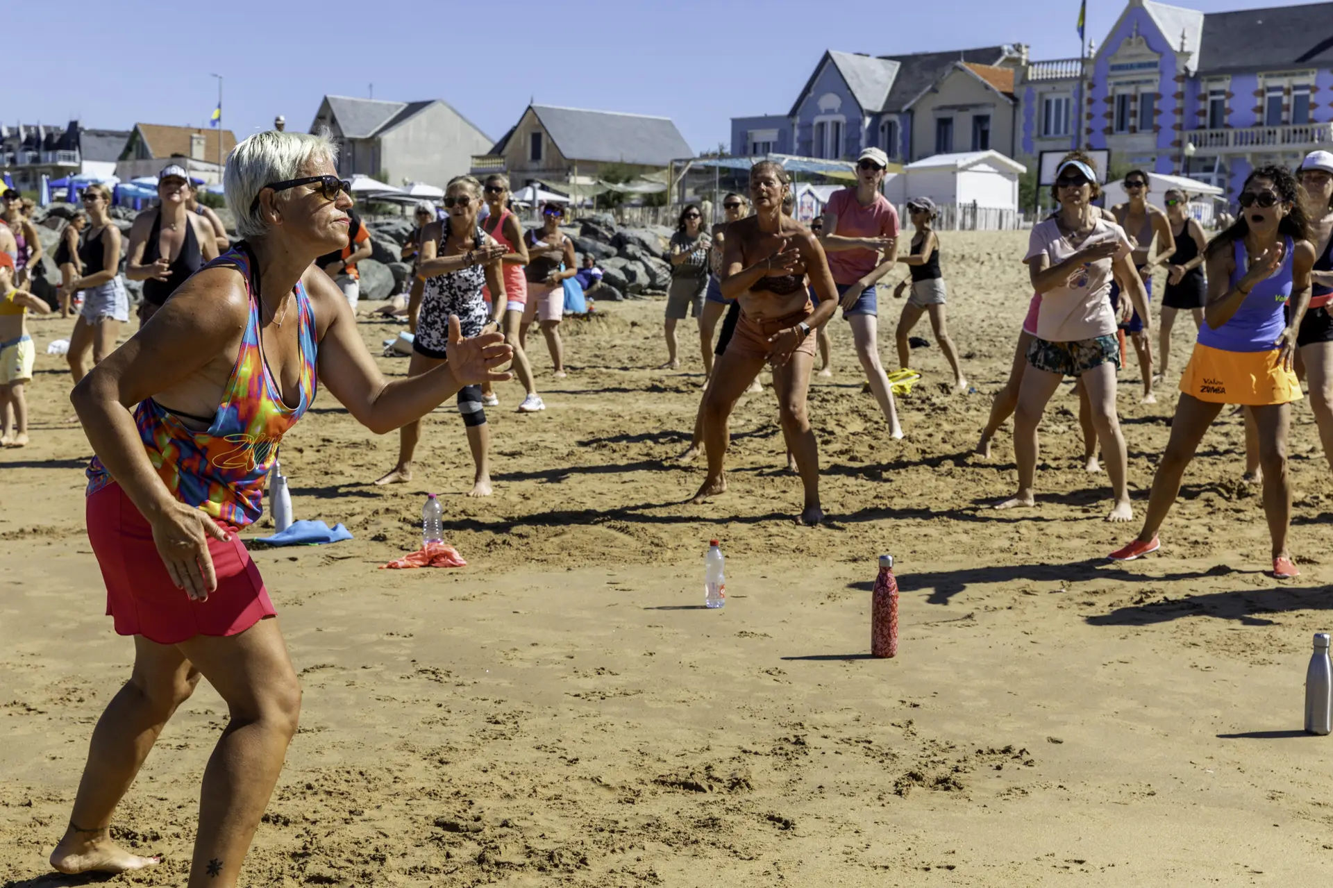 Cours de Zumba sur la plage de Châtelaillon