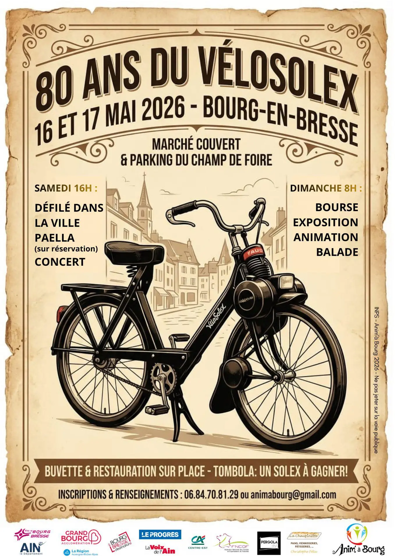 Affiche 80 ans du Vélosolex