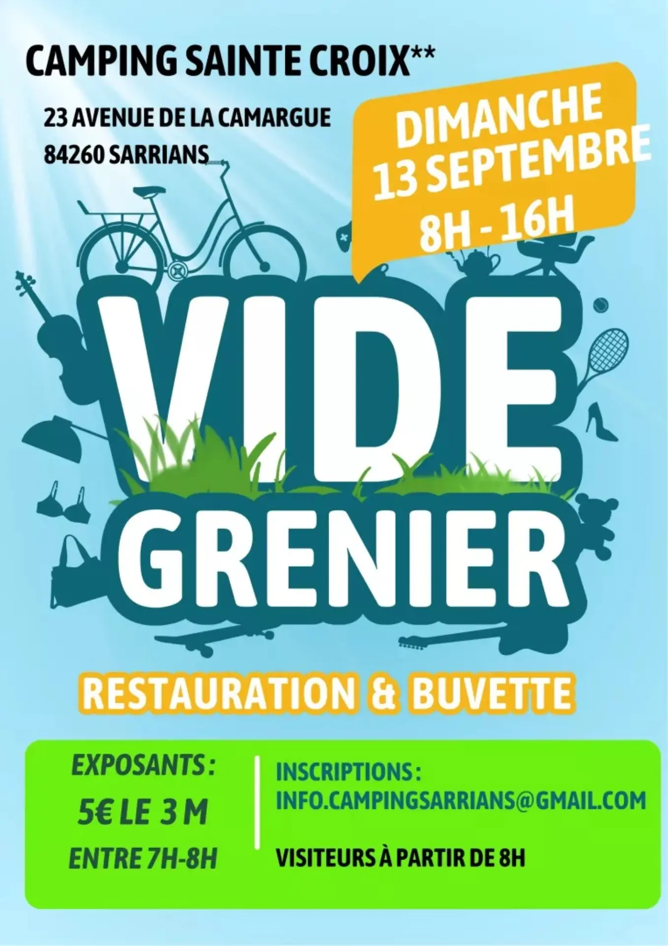 Vide grenier au camping_Sarrians