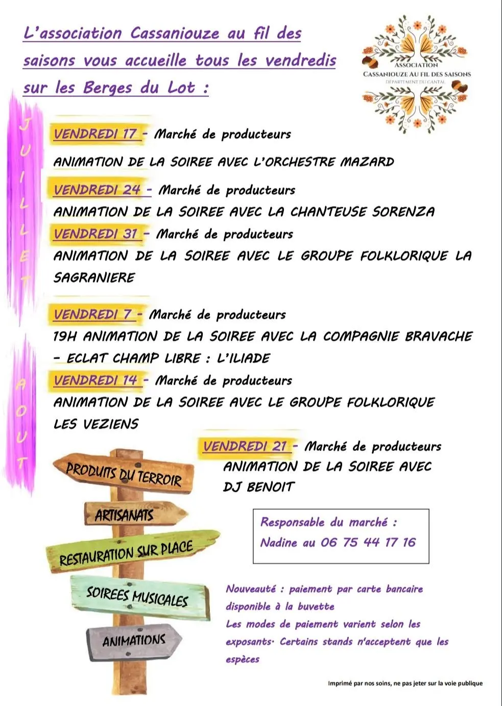 Marché nocturne hebdomadaire