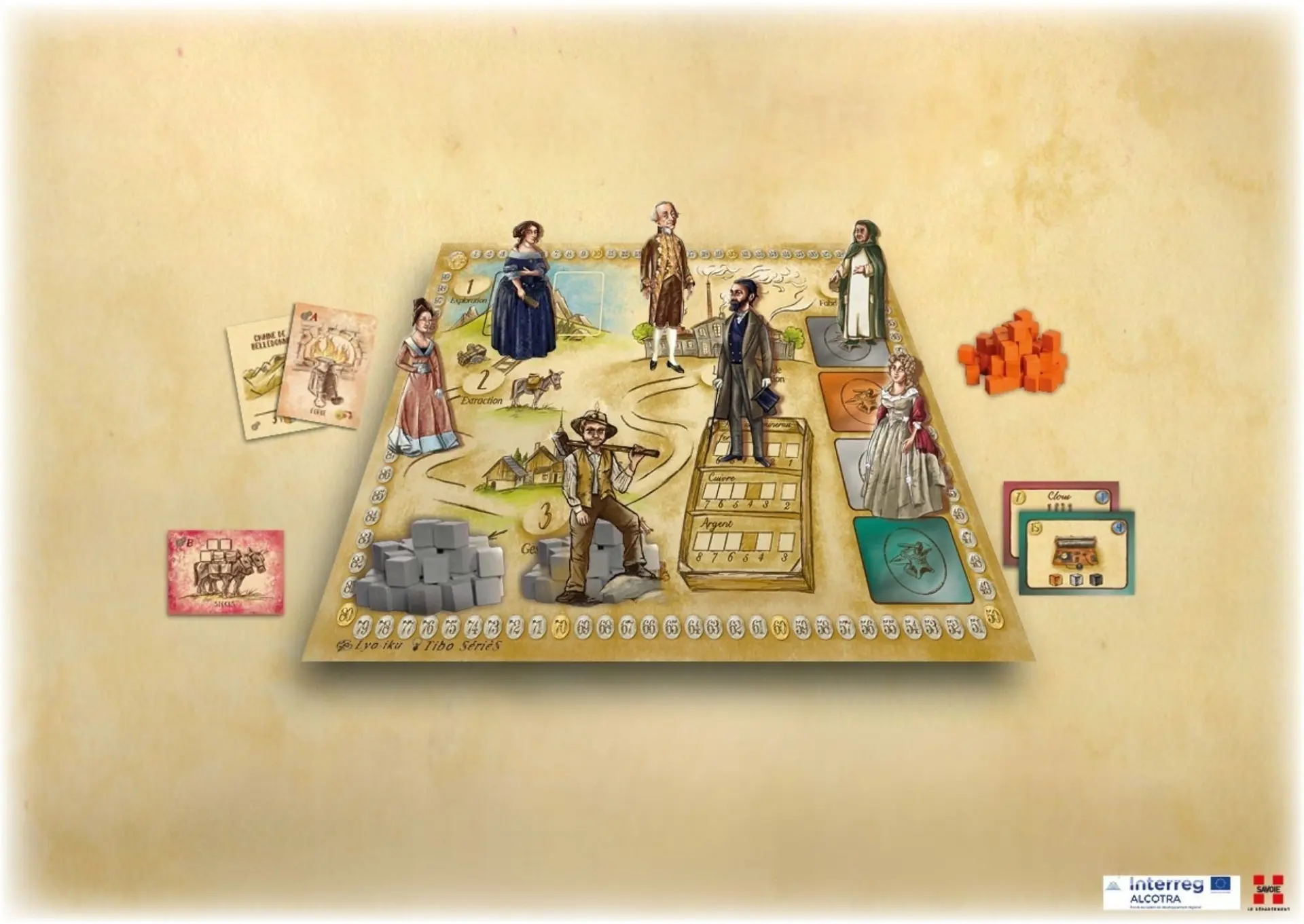 Jeu de société Mines de montagne au Musée Savoisien