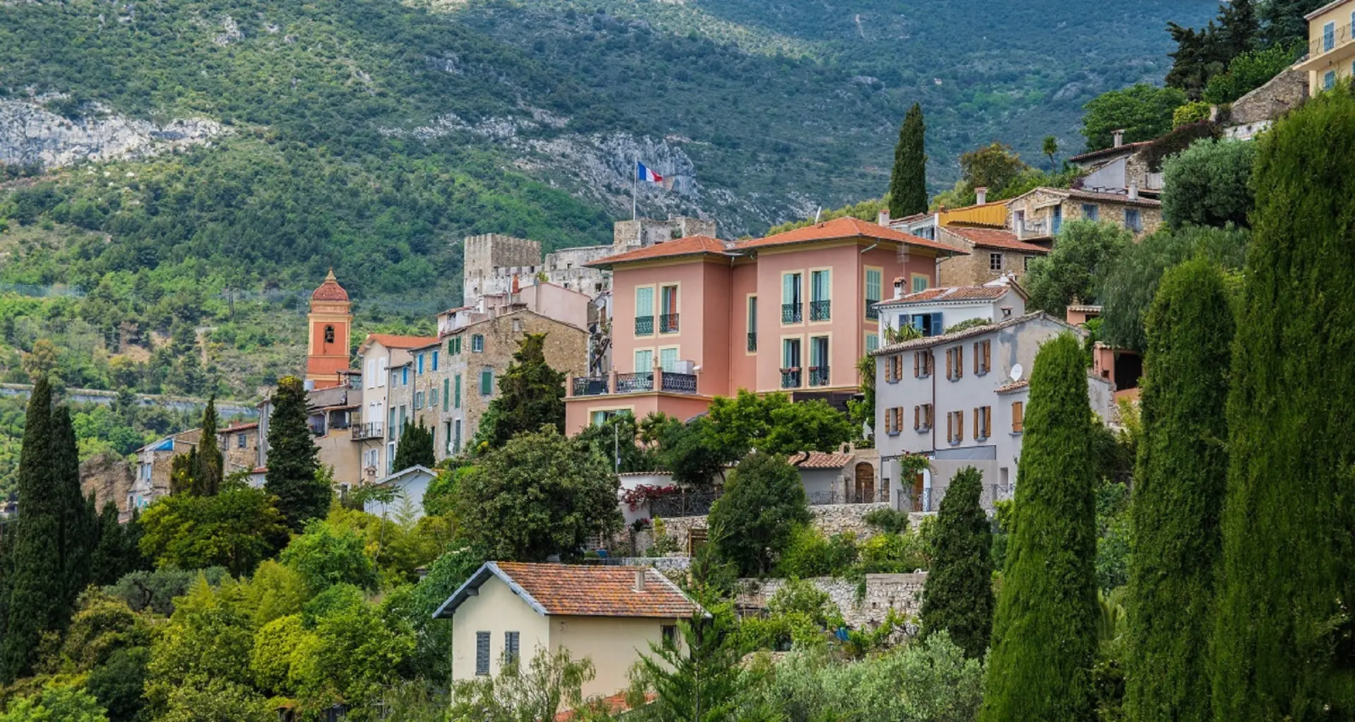 Vue du village de Roquebrune Cap Martin