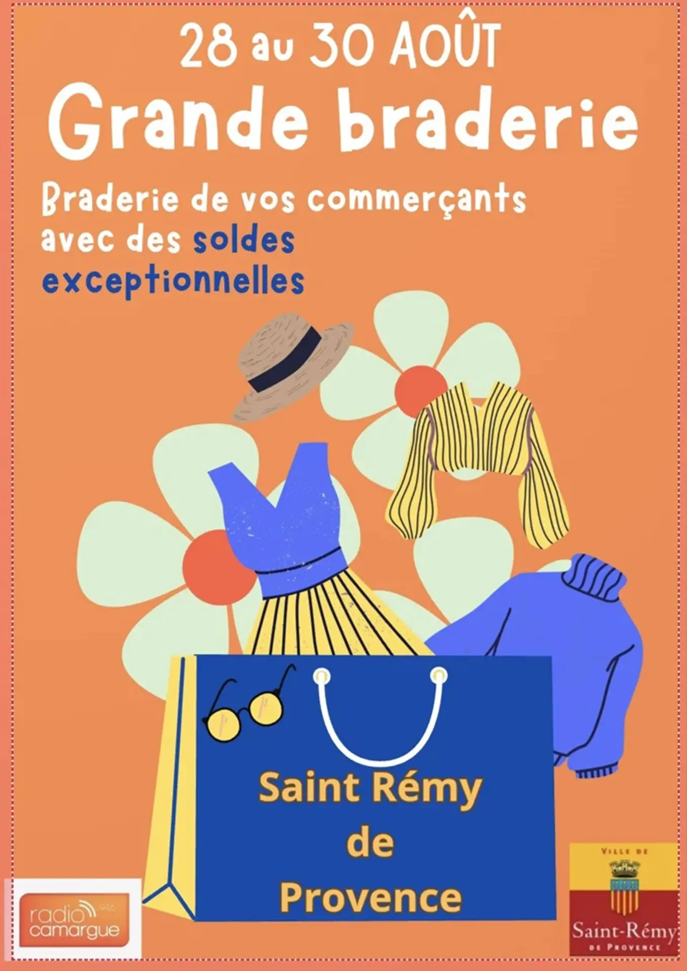 Affiche Braderie des commerçants Saint Remy de Provence