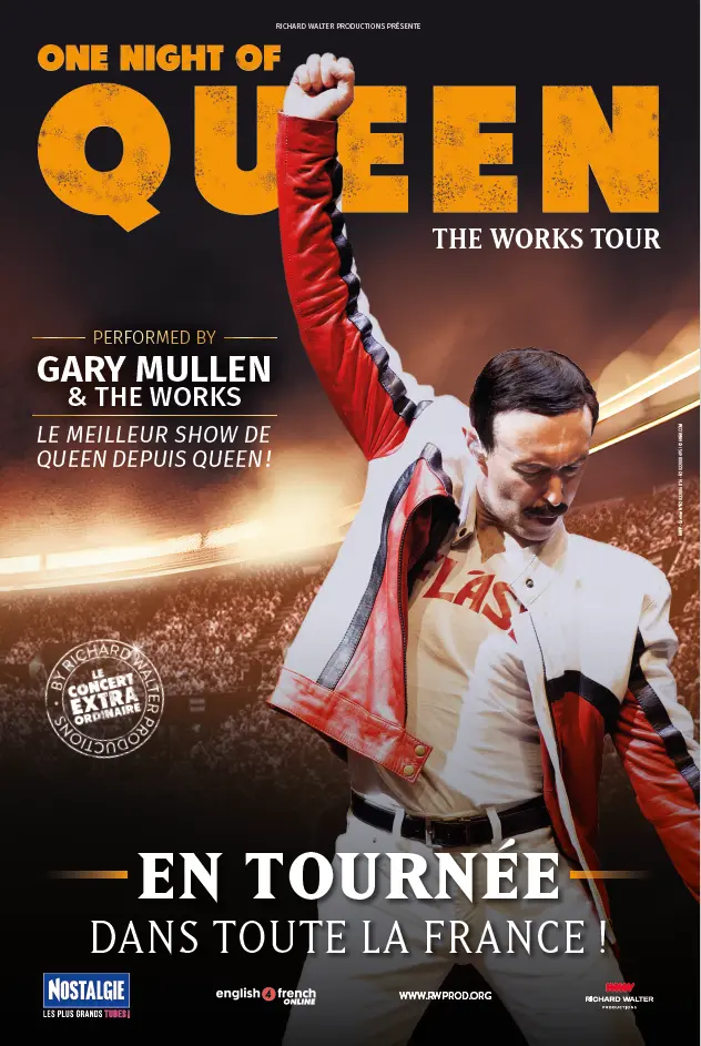 affiche de Garry Mullen en Freddy Mercury