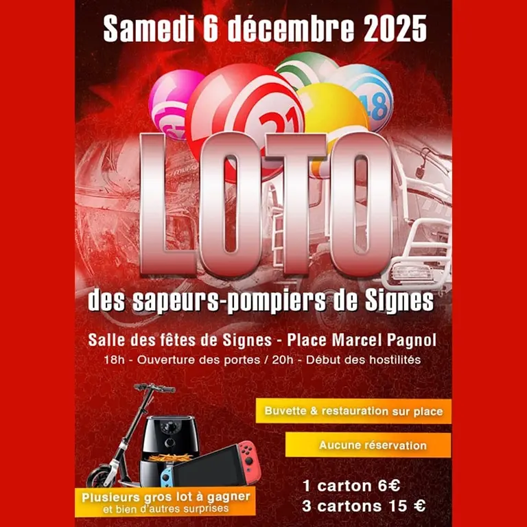 Loto des sapeurs pompiers de Signes_Signes