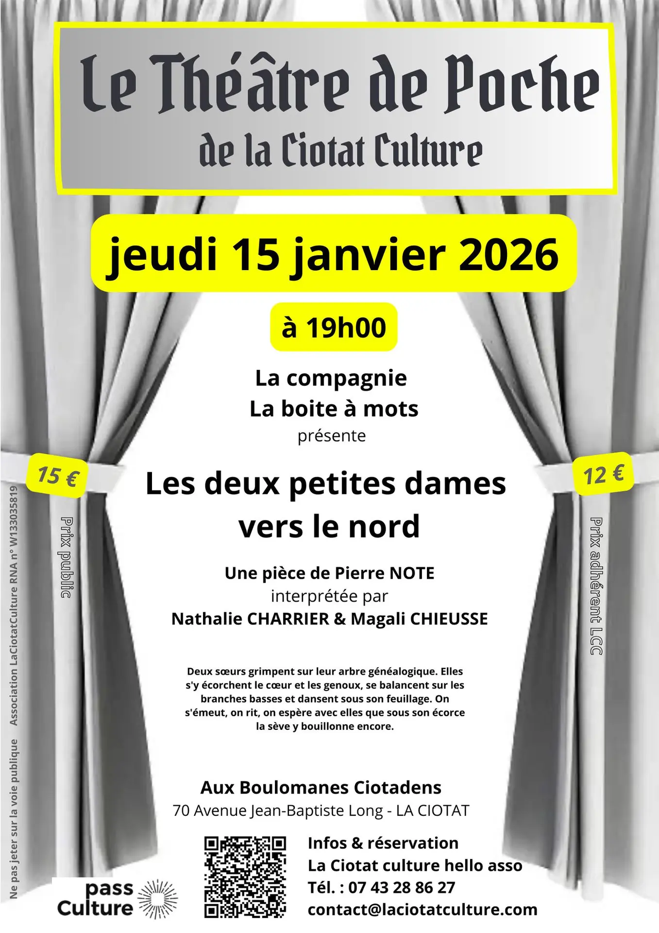 Théâtre de Poche - Les deux petites dames vers le nord avec la compagnie La Boîte à Mots