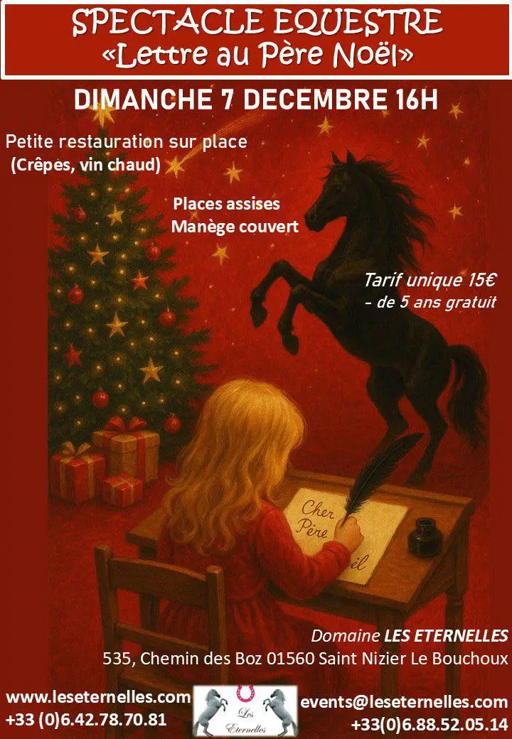 Affiche_Spectacle Équestre Lettre au Père-Noël_Saint-Nizier-le-Bouchoux