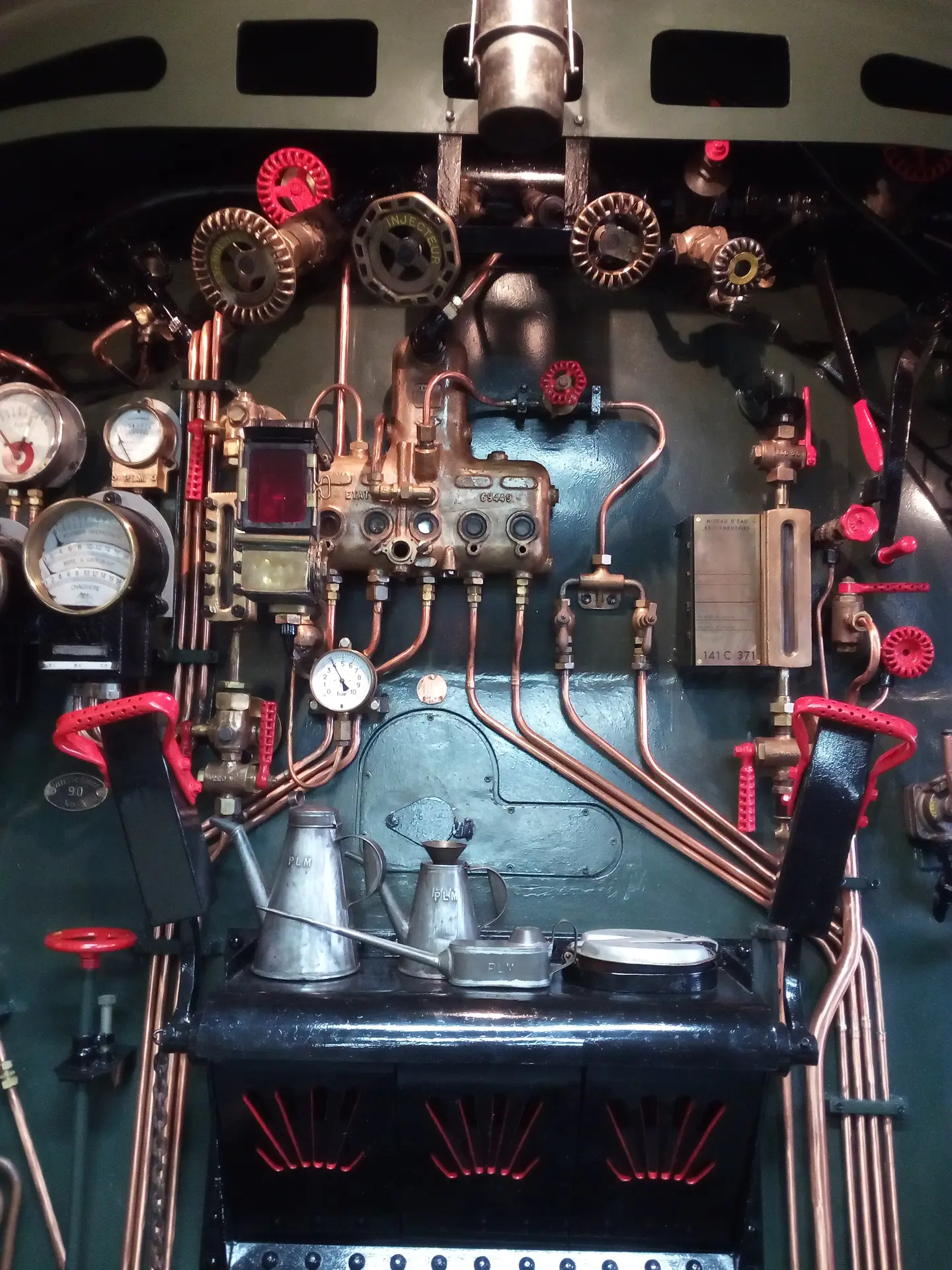 intérieur des machines