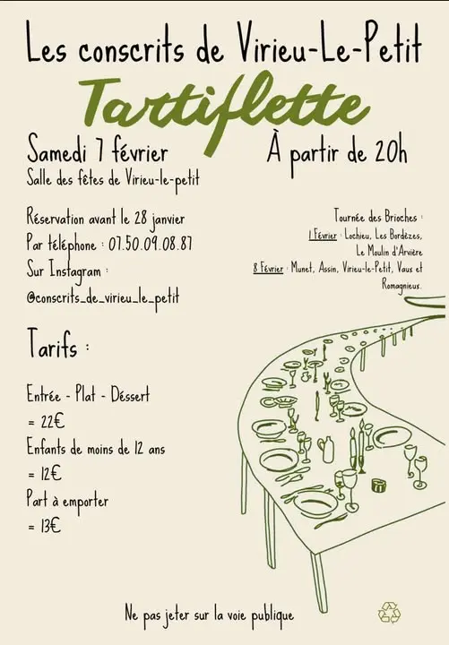 Soirée tartiflette à Virieu le Petit_Arvière-en-Valromey