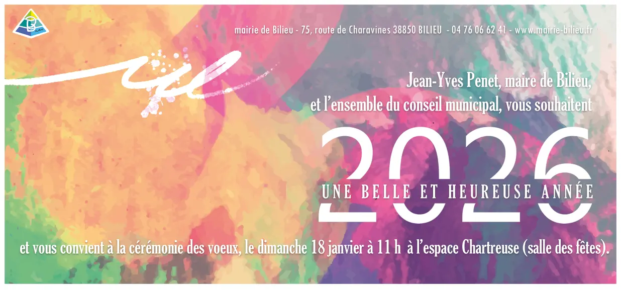 Invitation cérémonie des vœux 2026 Mairie Bilieu