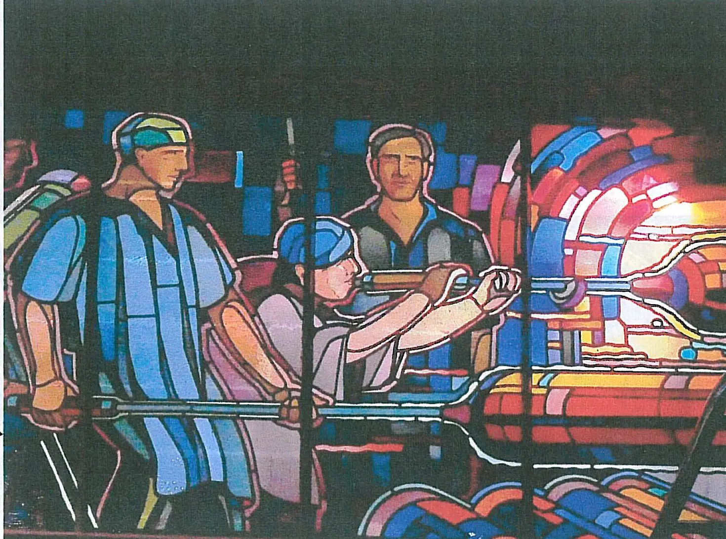 Vitrail des verriers de St-Just