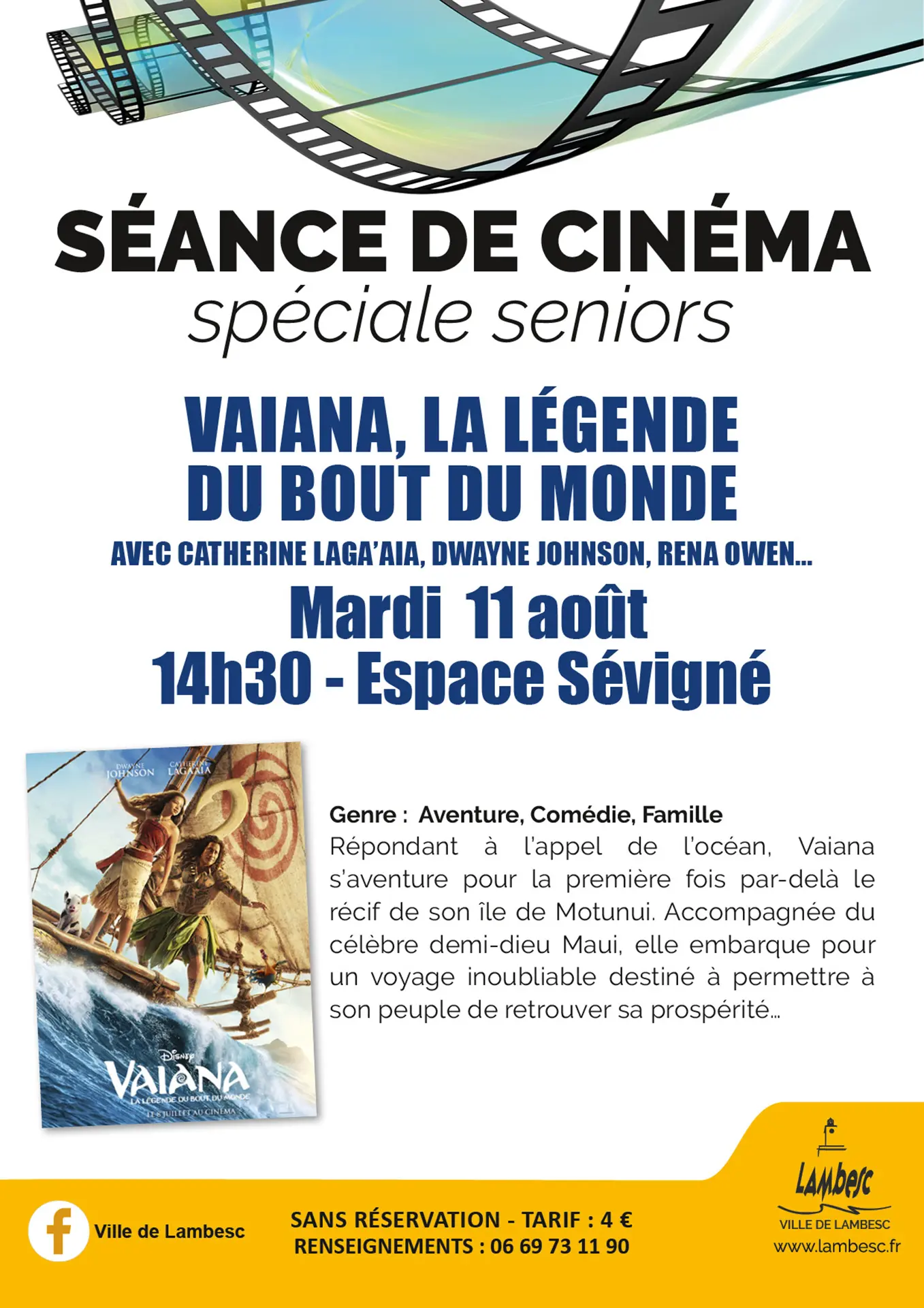 Ciné Seniors - Vaiana, la légende du bout du monde_Lambesc