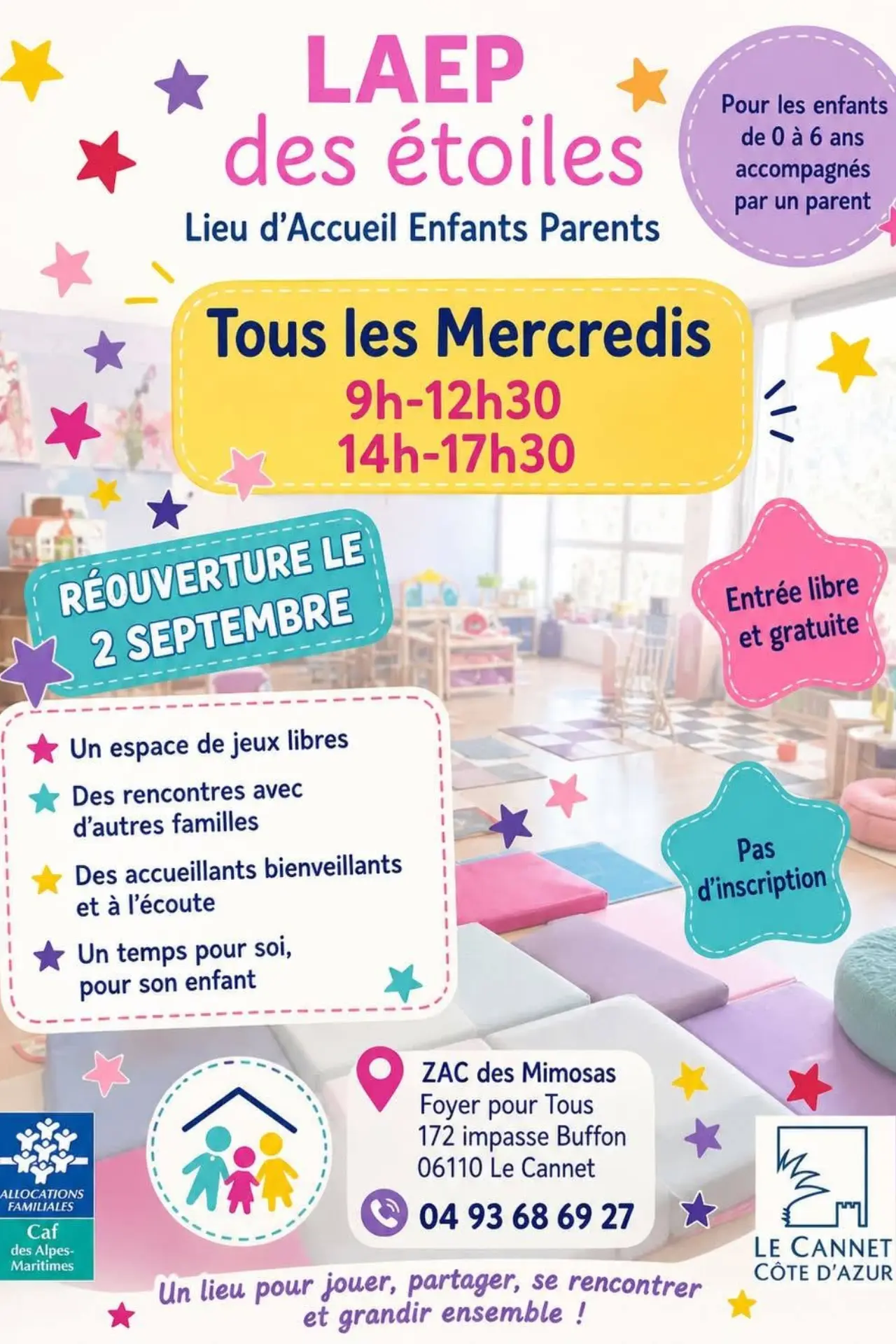 Lien d'accueil enfants/parents à LAEP des étoiles_Le Cannet