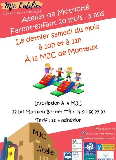 Atelier motricité parent-enfant (20 mois- 3 ans) -MJC L'Atelier_Monteux